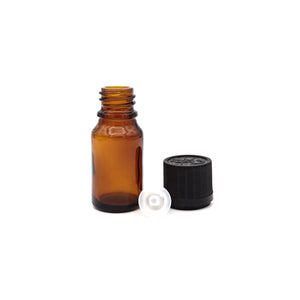 10 mL amber bottle with dropper insert, tamper-evident and childproof black cap - House of Pure Essence