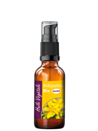 100% Organic St. John's wort oil (macerate in organic olive oil)