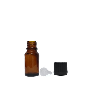 10 mL amber bottle with dropper insert, tamper-evident and childproof black cap - House of Pure Essence