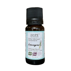 100% Organic Lemongrass Essential Oil, Pure, 10 mL