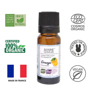 100% Organic Sweet Orange Essential Oil, Pure, 10mL